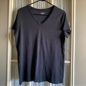 Lands' End Black Shaped Fit T-Shirt